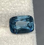 Naturalny Niebieski Spinel 1.74 ct–VVS–Bez Obróbki–Certyfikat–Szlif Cushion