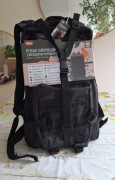 Plecak survivalowy Setty z wyposażeniem 15el. Czarny