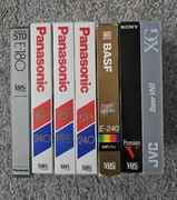 7X KASETA VHS VIDEO PANASONIC TDK SONY BASF JVC SVHS
