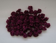 Różyczki bordowe satynowe atłasowe 8mm 10szt. - 2,2zł