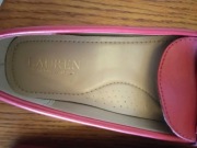 buty czerwone Lauren Ralph 39 mokasyny