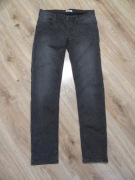 LIU JO szare spodnie jeansy błyszczące kropki _ 32 / L