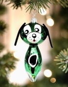 Bombki choinkowe szklane 1 szt. PIESEK wzór retro jak prl  kształtki pies