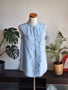 Koszulka bez rękawów M 38 jeans lyocel jasnoniebieska