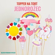 Personalizowany Topper Na Tort "Jednorożec"
