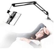 METALOWY STOJAK UCHWYT NA TABLET EKRAN DO PRZYCZEPIENIA BIURKO ŁÓŻKO 360°