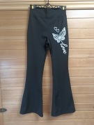 Czarne spodnie typu dzwony r.160