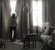 IKEA VILBORG Zasłony zaciemniające  145x300 szary