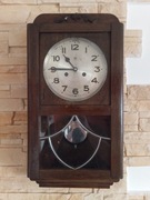 Jughans stary zegar ścienny wiszący wahadłowy 