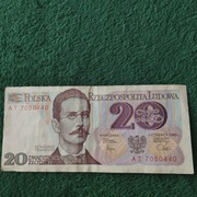 Banknot 20 zł seria AT
