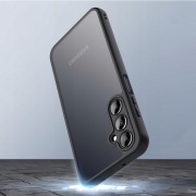 Etui do Samsung A16 4G | 5G CASE WZMACNIANE MATOWE CZARNE PANCERNE 2x SZKŁO