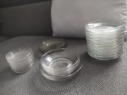 Szklane podstawki pod szklanki PRL 