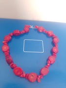 Koral naturalny czerwony sznur srebro925 naszyjnik 1