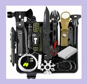 SURVIVALOWY ZESTAW WOJSKOWY PRZEŻYCIA PRZETRWANIA MULTITOOL W ETUI 62w1 XXL