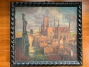 Obraz olejny przedwojenny  -Gdańsk  