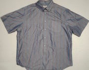 Wr) MARKS&SPENCER oryginalna koszula krótki rękaw paski Roz.XL