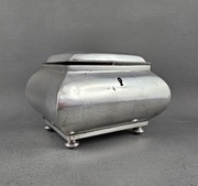 Cukiernica skrzynkowa poł XIX wieku posrebrzana  plater Wiedeń