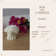 świeca - bukiet kwiatów 