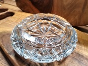 Kryształowa popielnica popielniczka szkło kryształ PRL ciężka papierośnica 