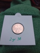 2 grosze 1938 w holderze 