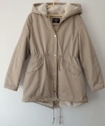 Kurtka damska beżowa parka roz.5xl wymiary opis