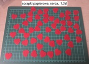 Scrapki serca czerwone dekoracje walentynki love konfetti