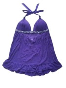 Fioletowa koszulka nocna bielizna damska Closer 42,XL/44XXL cekiny