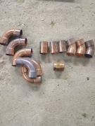 Miedź 28 kolana 90' 45' mufy przejście 28x1'