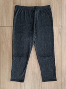 Spodnie legginsy 3/4 czarne z napami S/36 M/38