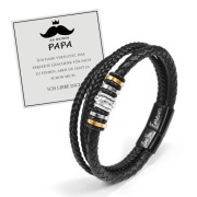 Nowa skórzana bransoletka męska Love you forever