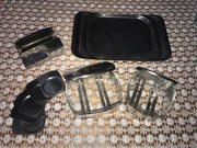 Zestaw ze stali nierdzewnej STOJADŁO  Cukiernica, bombonierka i inne PRL