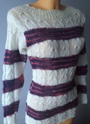 Sweter robiony na drutach