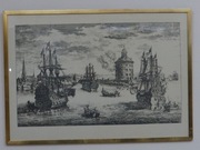 Obraz stara grafika ,,W porcie "