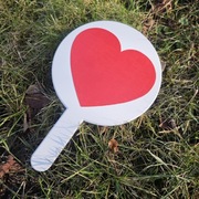Tabliczka czerwone serce, gadżet do fotobudki, gadżety rekwizyty do zdjęć