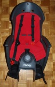 Fotelik rowerowy Hamax Siesta czerwony, 22kg, na bagażnik, odchylany