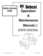 Bobcat UTV Toolcat UWM Instrukcje obsługi Instr. serwisowe Katalogi części