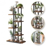 Kwietnik, regał, stojak na kwiaty 113x60x20cm czarno- brązowy 