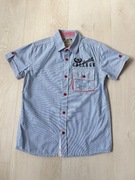 koszula z krótkim rękawem i kontrastowymi guzikami jak nowa roz 140 