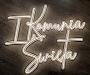 Napis neon led  ledon komunia święta xl