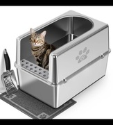 Kuweta dla kota ze stali nierdzewnej 