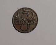 5 groszy 1925 rok-Bardzo ładna