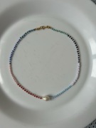 Naszyjnik Choker z perłą hodowlaną i koralików Toho 