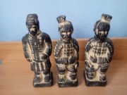 3 figurki żołnierzy chińskich, armia terakotowa