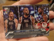 Karta Złoto koszykarzy USA Paryż 2024 - Curry, LeBron, Durant - Topps Now
