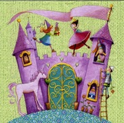 serwetka decoupage zamek ksieżniczka