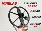 Minelab Explorer SE E-trac Safari uszy cewka 11 zestaw naprawa akcesoria