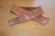 miękki szeroki  pasek damski 100% skóra do sukienek