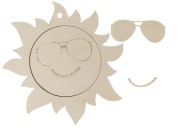 Zawieszka słońce,drewniane, wakacje, do zdobienia, baza 15 cm,na warsztaty 