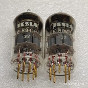 E88CC   TESLA  - złote piny -   NOS    -   para