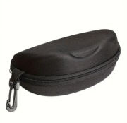 Etui na Okulary Twarde Czarne Pokrowiec Futerał z Karabińczykiem EVA